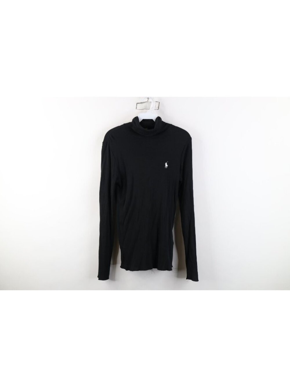 Vintage Y2K Ralph Lauren Womens Large Faded Knit Long Sleeve Turtleneck T-Shirt
